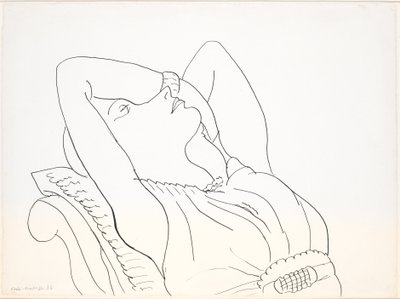 Odchylona kobieta z rękami nad głową, półpostać autorstwa Henri Matisse