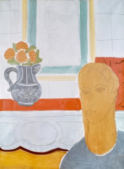 Ochrowa głowa autorstwa Henri Matisse