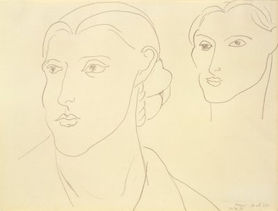 Dwa studia głowy kobiety autorstwa Henri Matisse