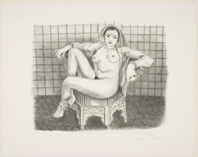 Młody hindus siedzący nago na krześle autorstwa Henri Matisse