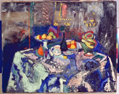 Wazon, butelka i owoce, ok. 1906 (olej na płótnie) autorstwa Henri Matisse