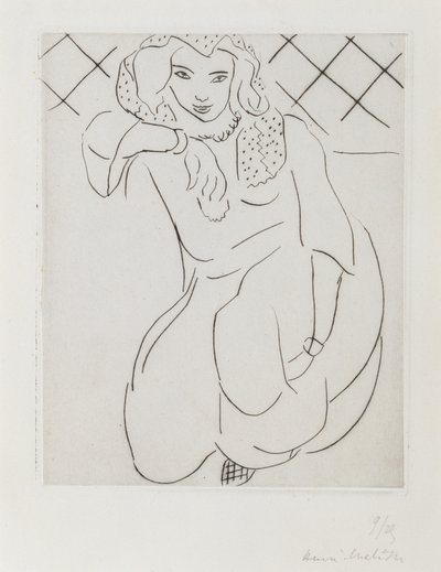 Zawoalowana orientalna kobieta klęcząca autorstwa Henri Matisse