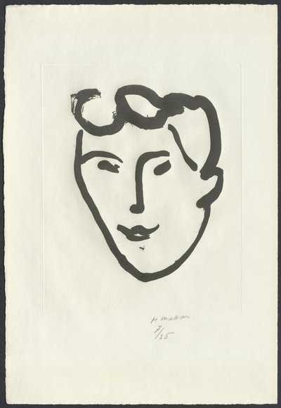 Twarz kobiety [Maska z wałkami] autorstwa Henri Matisse