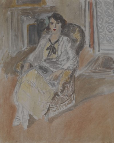Kobieta siedząca w fotelu, ok. 1922 (olej na płótnie) autorstwa Henri Matisse