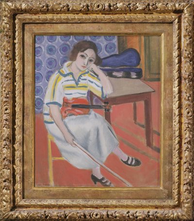 Kobieta ze skrzypcami, ok. 1921-23 (olej na płótnie) autorstwa Henri Matisse
