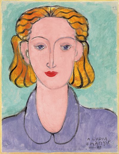 Młoda kobieta w niebieskiej bluzce (portret L.N. Delektorskiej) autorstwa Henri Matisse