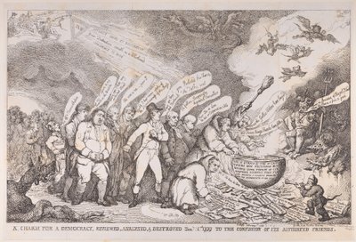 Urok dla demokracji, zrecenzowany, przeanalizowany i zniszczony 1 stycznia 1799 na Konf..., 1 stycznia 1799. autorstwa Henri Merke