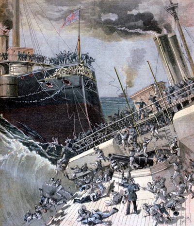 Wypadek na pokładzie Victoria, 22 czerwca 1893. autorstwa Henri Meyer