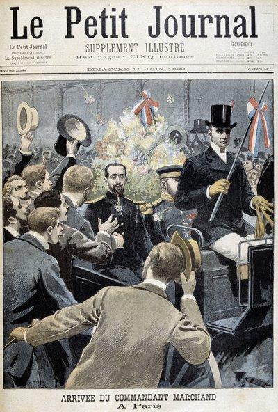 Przybycie komandora Marchanda do Paryża - w „Le Petite Journal” z 11.06.1899 r. autorstwa Henri Meyer