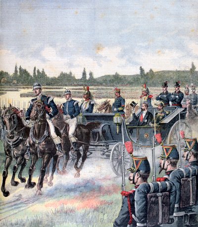 Przybycie prezydenta republiki, przegląd wojskowy, 14.07.1891 r. autorstwa Henri Meyer