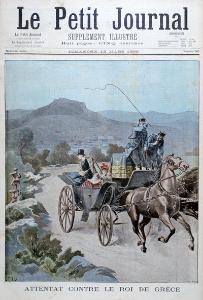 Próba ataku na króla Grecji, 1898 autorstwa Henri Meyer