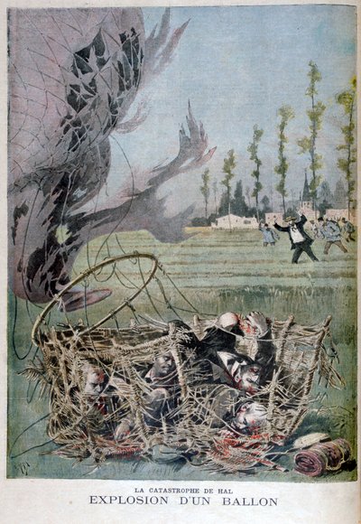 Eksplozja balonu w Hal, Belgia, 1895. autorstwa Henri Meyer