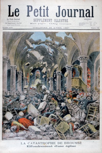 Zawalenie się kościoła, Brousse, Francja, 1897 autorstwa Henri Meyer