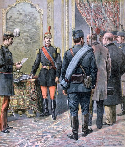 Detat zamachu stanu w Serbii, 1893 autorstwa Henri Meyer