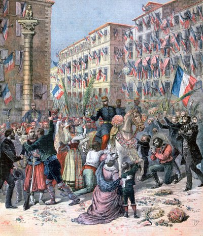 Wjazd Francuzów do Mediolanu, 8 czerwca 1859, 1893 autorstwa Henri Meyer