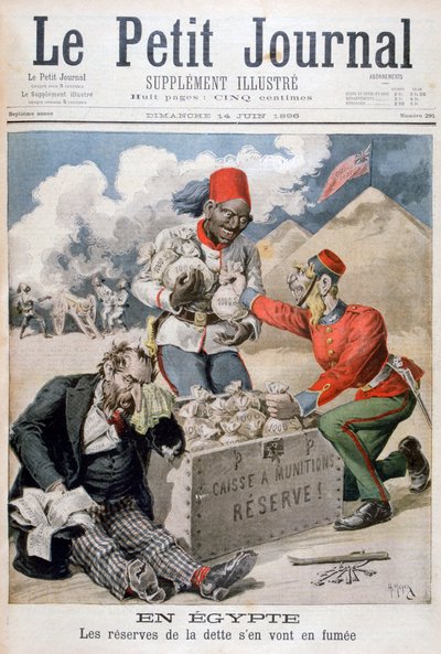 W Egipcie: rezerwy długu rosną w dymie, 1896 r. autorstwa Henri Meyer