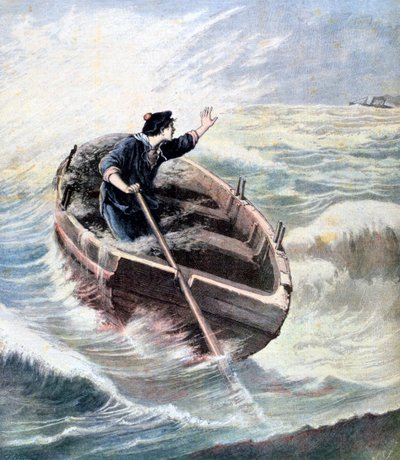 Zagubiony na morzu, 1891 autorstwa Henri Meyer