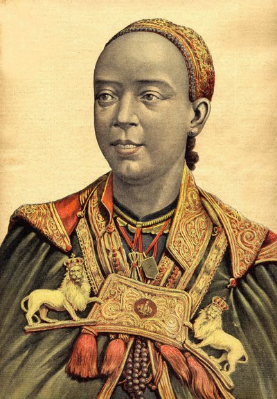 Portret cesarzowej Abisynii i Etiopii Taitou (Taytu Betul). autorstwa Henri Meyer