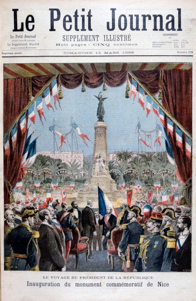 Prezydent Faure na ceremonii inauguracji pomnika w Nicei, 1896 r. autorstwa Henri Meyer