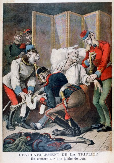 Odnowienie Trójprzymierza Niemiec, Austrii i Włoch, 1896 autorstwa Henri Meyer