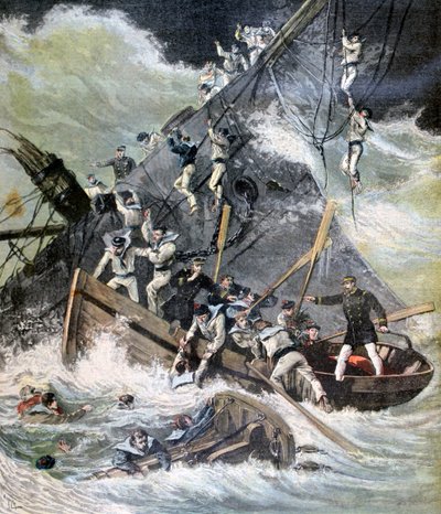 Wrak statku La Bourdonnais, Sainte Marie, Madagaskar, 1893 autorstwa Henri Meyer