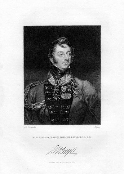 Sir Charles William Doyle, generał brytyjski, 1829 autorstwa Henri Meyer