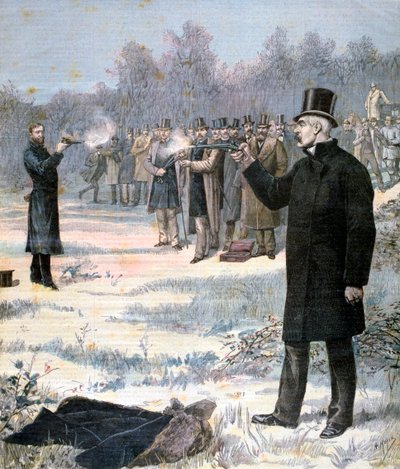 Pojedynek między Paulem Deroulede i Georges Clemenceau, 1893 autorstwa Henri Meyer