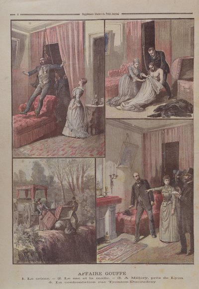Tajemnica Gouffe, ilustracje z "Le Petit Journal", 20 grudnia 1890 r. autorstwa Henri Meyer