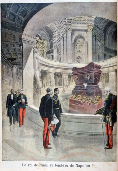 Król Syjamu przy grobie Napoleona I, Paryż, 1897 autorstwa Henri Meyer