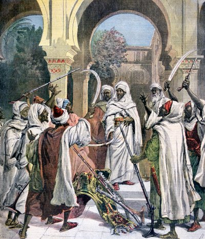 Przywódcy plemienni przysięgający wierność sułtanowi Maroka, 1892 r autorstwa Henri Meyer