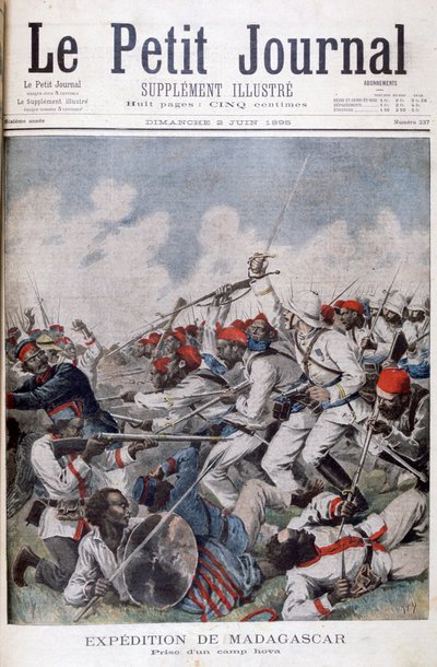 Zdobycie obozu Hova, Madagaskar, 1895 autorstwa Henri Meyer