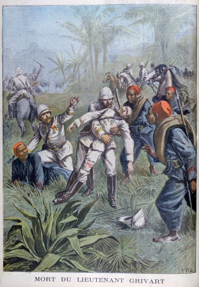 Śmierć porucznika Grivarta, Niger, 1899 autorstwa Henri Meyer