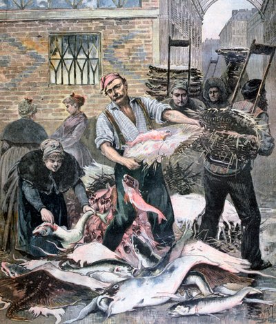 Targ rybny, Paryż, 1893 autorstwa Henri Meyer
