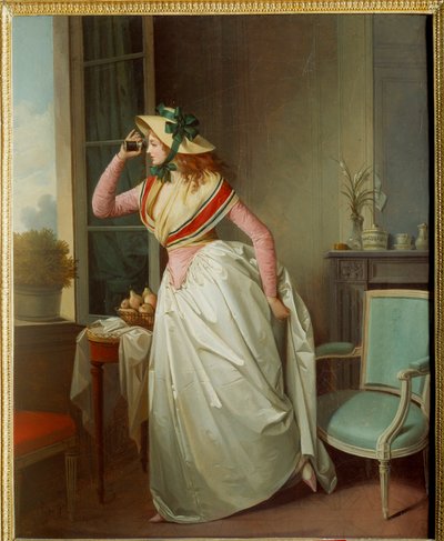 Kobieta w oku Obraz Henri Nicolas van Gorp (1756-1819) XIX-wieczne słońce. 0,4x0,32 m Rouen, musee des Beaux Arts autorstwa Henri Nicolas van Gorp