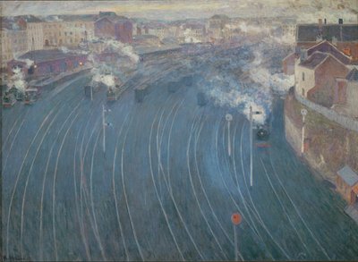 Gare du Luxembourg w Brukseli (obraz na płótnie) autorstwa Henri Ottmann