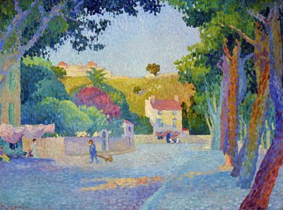 Place des Lices w Saint Tropez (Saint-Tropez) (olej na płótnie) autorstwa Henri Person