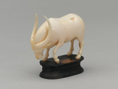 Czarny biskup, figura szachowa, Indie, 1820 ok autorstwa Henri Pille