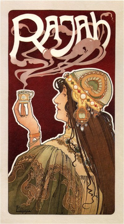 Plakat kawowy Rajah, 1899 autorstwa Henri Henri Antoine Théodore Livemont