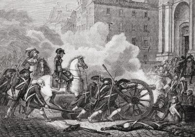 Klęska Sekcji Paryskich, maj 1795, z „Histoire de la Revolution Francaise” Louisa Blanca (1811–82) rytowanego przez Paula Jonnarda (zm. 1902) 1847–1862 autorstwa Henri Renaud