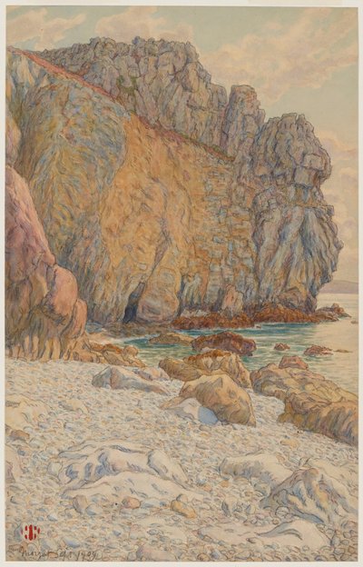 Klify w Port Haor. Morgat autorstwa Henri Rivière