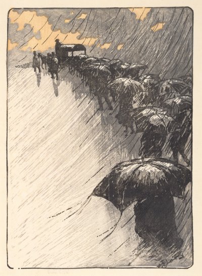 Pogrzeb w Trestraou autorstwa Henri Rivière