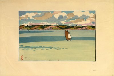 Łódź, zatoka Fresnaye (Saint-Cast) autorstwa Henri Rivière