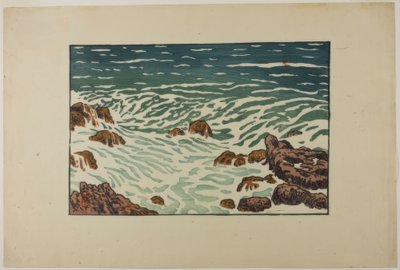 Mała fala wznosząca się, Pointe de la Haye autorstwa Henri Rivière