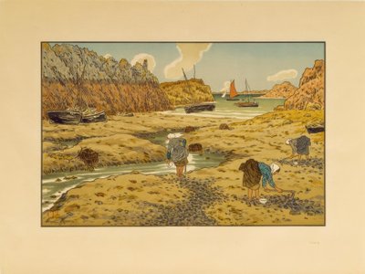Port Loguivy podczas odpływu autorstwa Henri Rivière