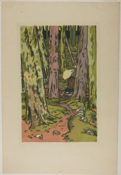 Pralnia w lesie w Loguivy autorstwa Henri Rivière