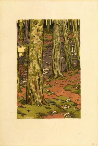Pralnia w lesie w Loguivy autorstwa Henri Rivière