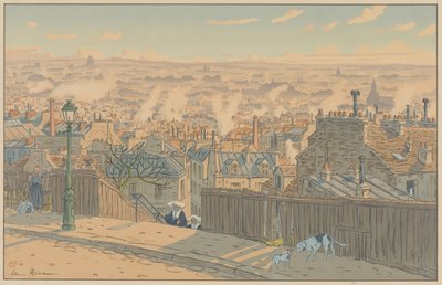 Pejzaże Paryża: Paryż widziany z Montmartre autorstwa Henri Rivière