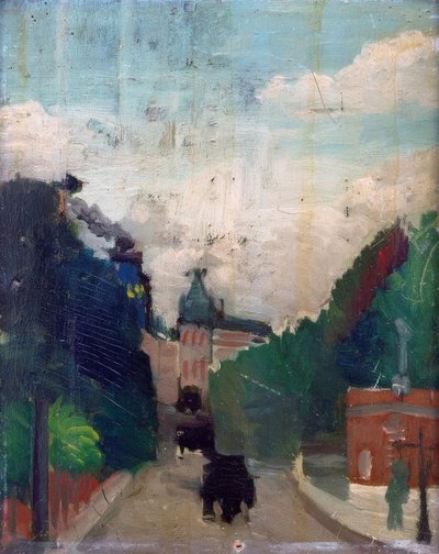 Szkic, widok Pałacu Metropolitalnego autorstwa Henri Rousseau
