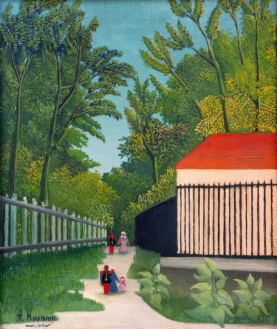 Promenada w Parc Montsouris autorstwa Henri Rousseau