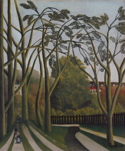 Brzegi Bièvre niedaleko Bicêtre, ca. 1908-09. autorstwa Henri Rousseau